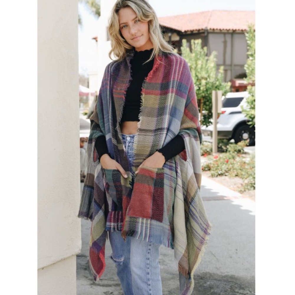 Autumn Pocketed Ruana